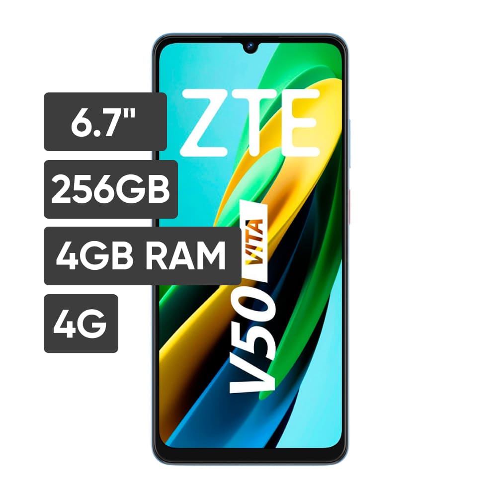 Smartphone ZTE V50 Vita 6.7" 4GB 256GB 50MP+2MP+2MP Azul