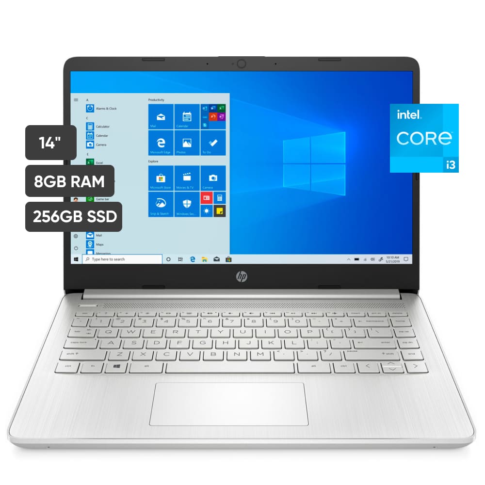 Laptop HP 14-DQ5009LA 14" Intel Core i3 11va generación 8GB 256GB SSD