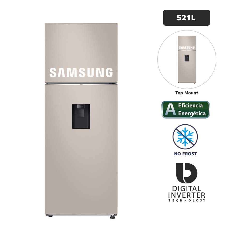 Refrigeradora SAMSUNG 521L No Frost RT53DB6220ETPE Beige