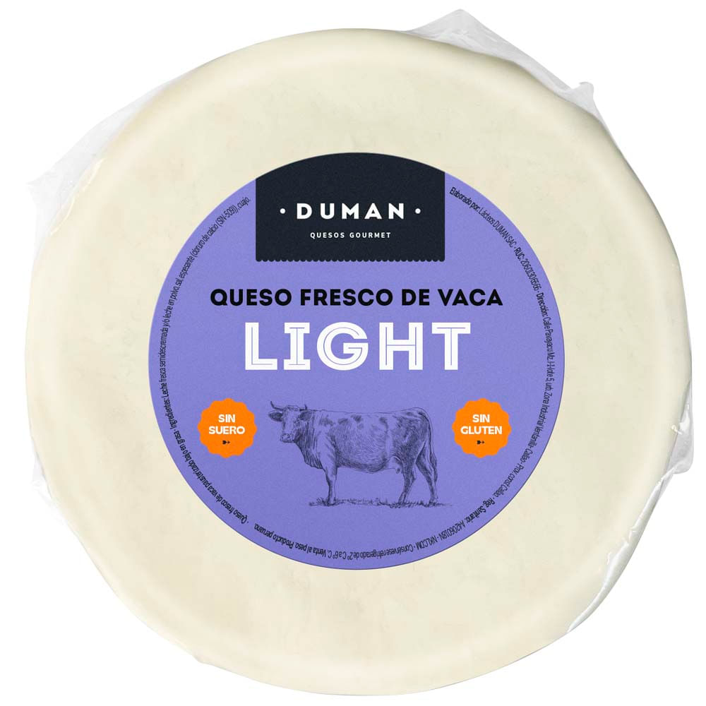 Queso Fresco de Vaca Light DUMAN Paquete 400g