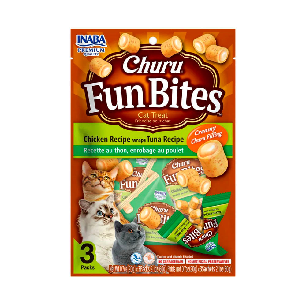 Snack Churu Fun Bites Sabor Pollo Atún para Gatos
