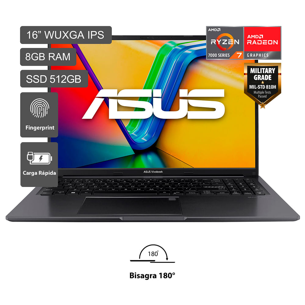 Laptop ASUS M1605YA-MB136W 16.1" AMD Ryzen 7 (7000 series) 8GB 512GB SSD