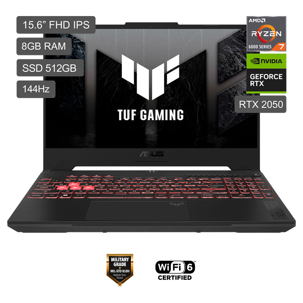 Laptop ASUS TUF Gaming A15 FA507RF-HN001W 15.6" R7 8GB 512GB SSD RTX2050