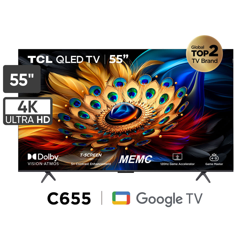 Televisor TCL UHD 4K QLED 55" Smart Tv 55C655