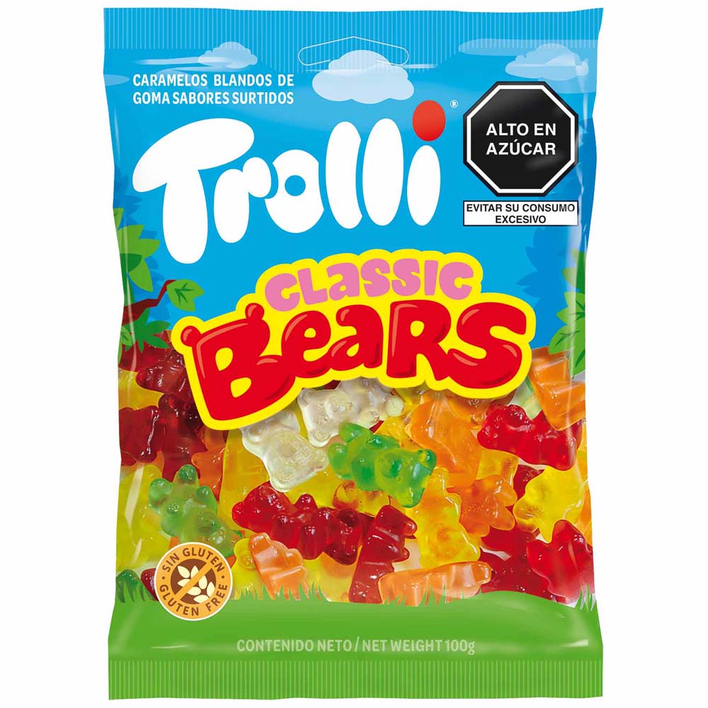 Gomas Dulces TROLLI CLASIC BEARS sabores Surtidos Clásicos Bolsa 100g