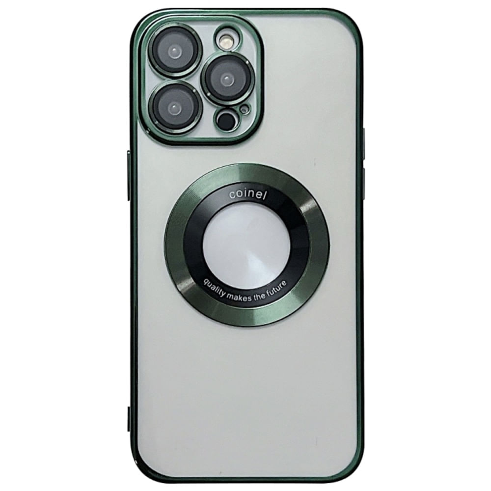Funda para iPhone 13 Pro Max Magsafe Metalizado Verde Antishock Resistente a Caídas y Golpes