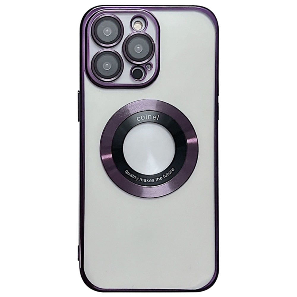 Funda para iPhone 14 Plus Magsafe Metalizado Morado Antishock Resistente a Caídas y Golpes