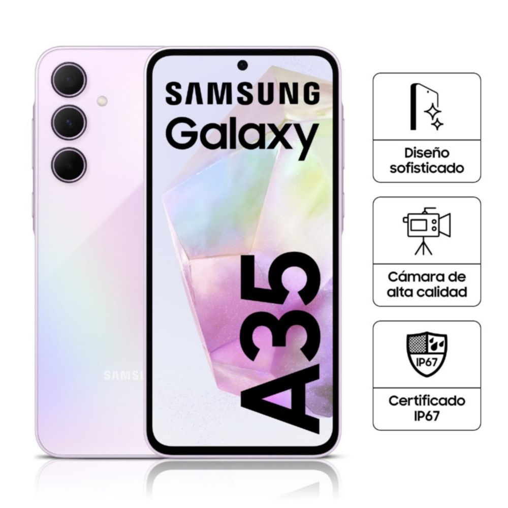 Celular Samsung Galaxy A35 256GB SSD 8GB RAM SM-A356ELVFLTP 6.6" Light Violet