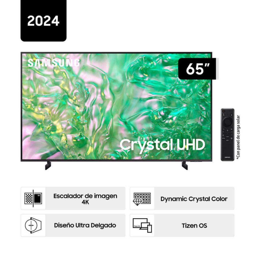 Televisor Samsung 65'' UN65DU8000GXPE Crystal UHD DU8000 4K Tizen OS Smart TV