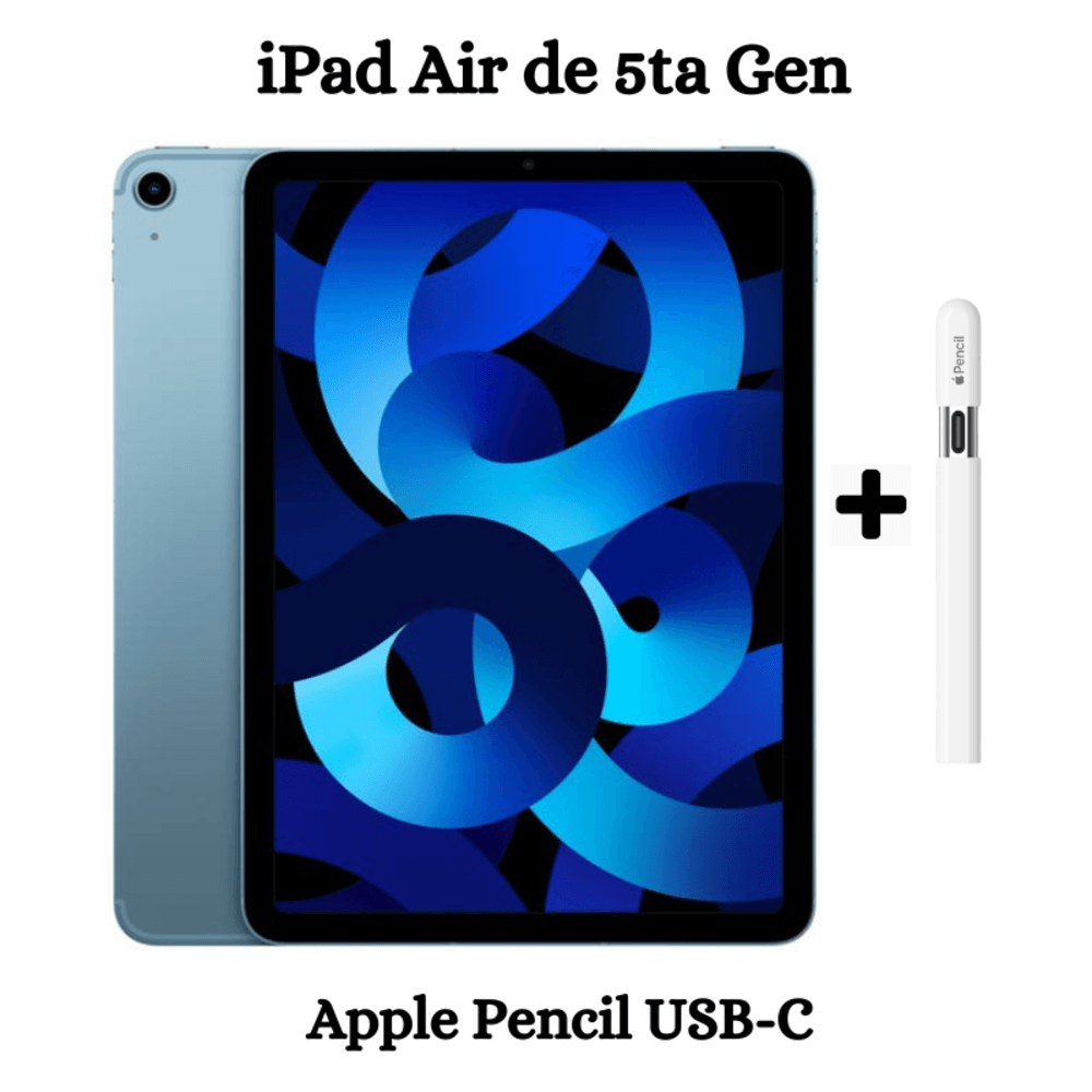 Apple iPad Air 5ta Gen 10.9" 256GB - Blue + Apple Pencil tipo C