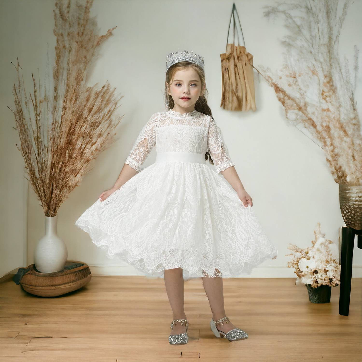 Vestido de Niña Bebes  de Bautizos Elegante