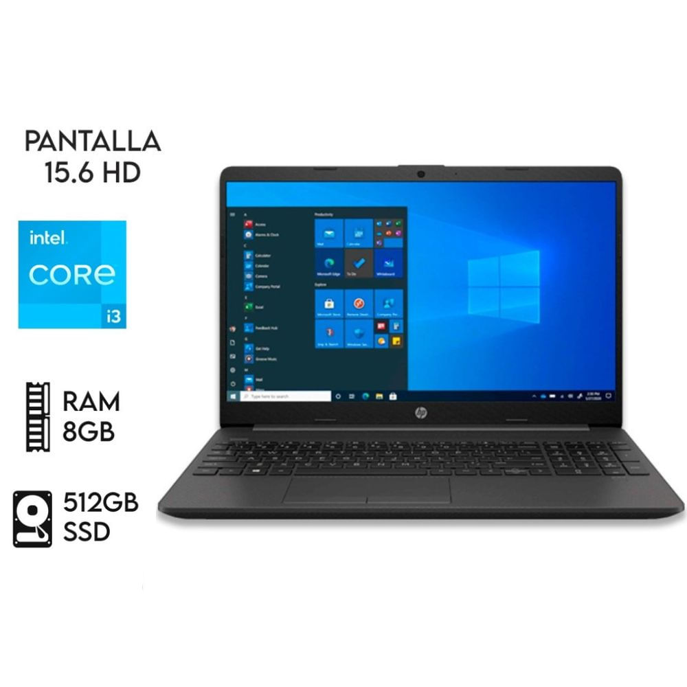 Laptop HP Intel Core i3-11TH Ram 8GB Disco SSD 512GB Pantalla 15.6 " Mouse de Regalo