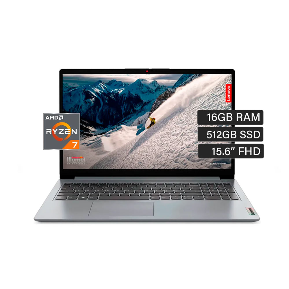 Laptop LENOVO IDEAPAD 1 15ALC7 AMD Ryzen 7-5700U 16GB Ram 512GB SSD 15.6” FHD