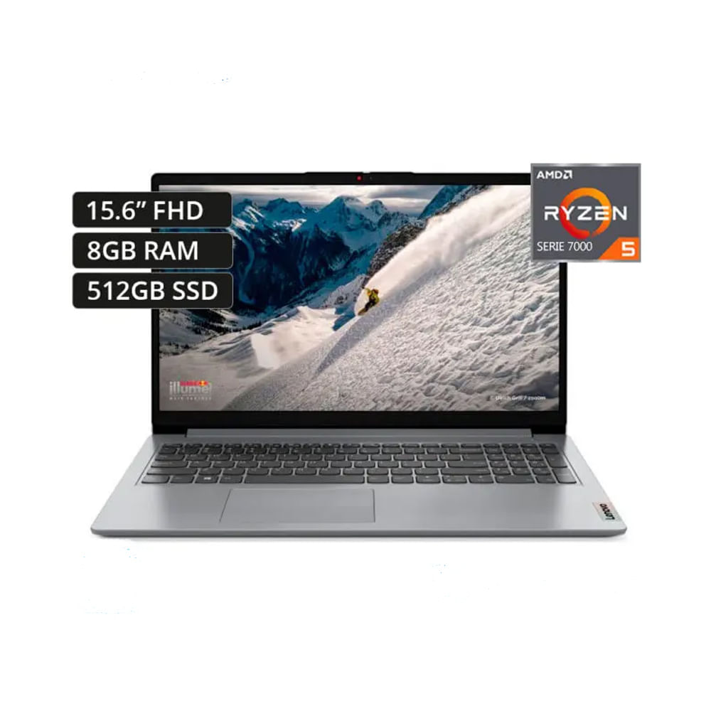 Laptop LENOVO IDEAPAD 1 15AMN7 AMD Ryzen 5-7520U 8GB Ram 512GB SSD 15.6” FHD