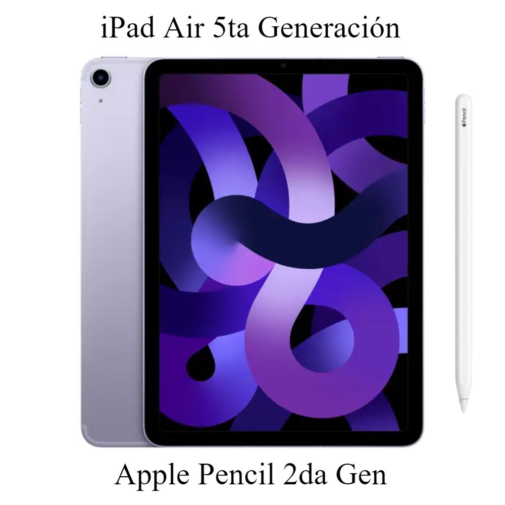 iPad Air 5ta Gen 256GB - Purple + Apple Pencil 2da Gen