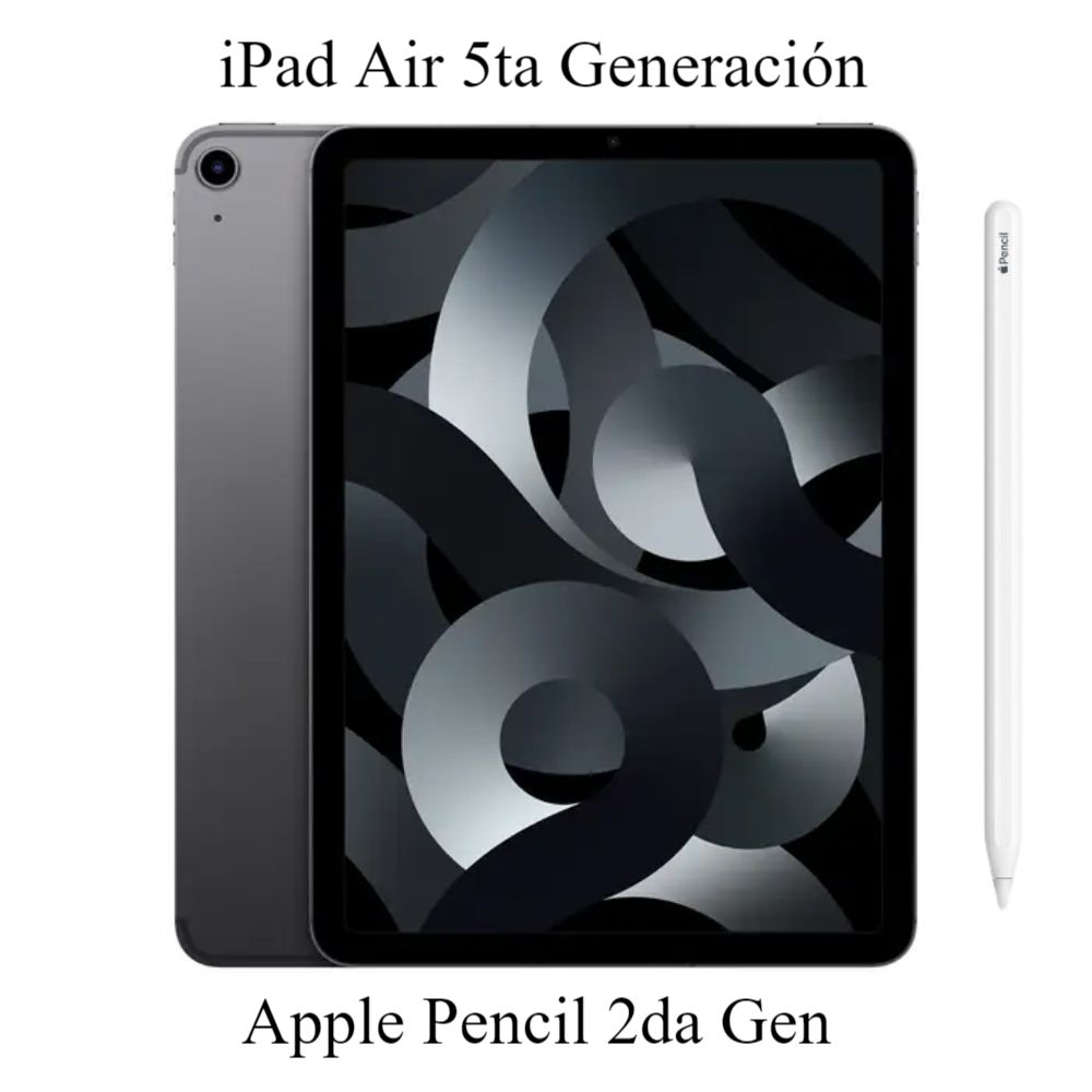 iPad Air 5ta Gen 256GB - Space Gray + Apple Pencil 2da Gen