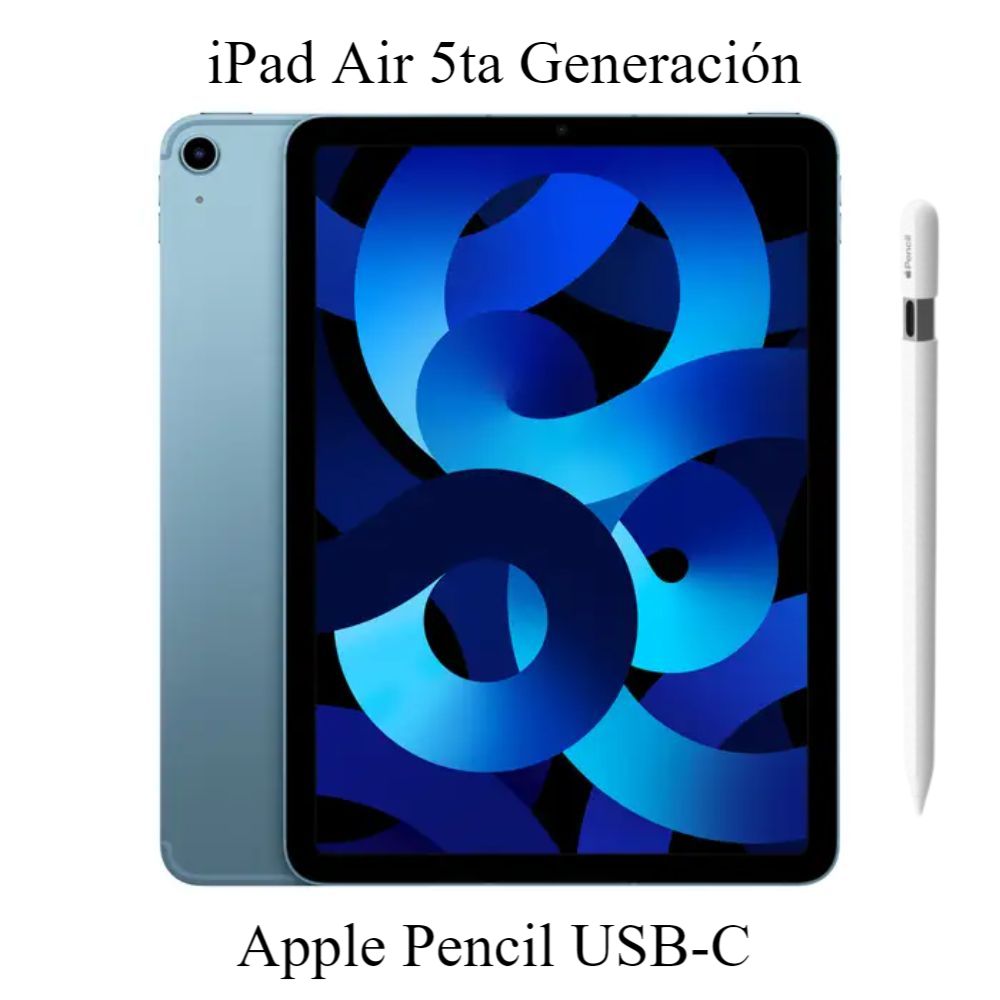 iPad Air 5ta Gen 64GB - Blue + Apple Pencil USB-C