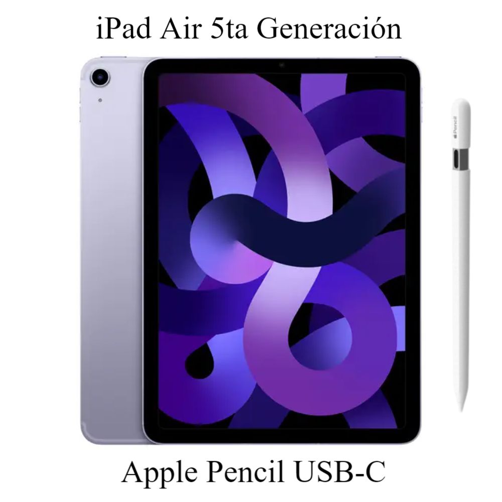 iPad Air 5ta Gen 64GB - Purple + Apple Pencil USB-C