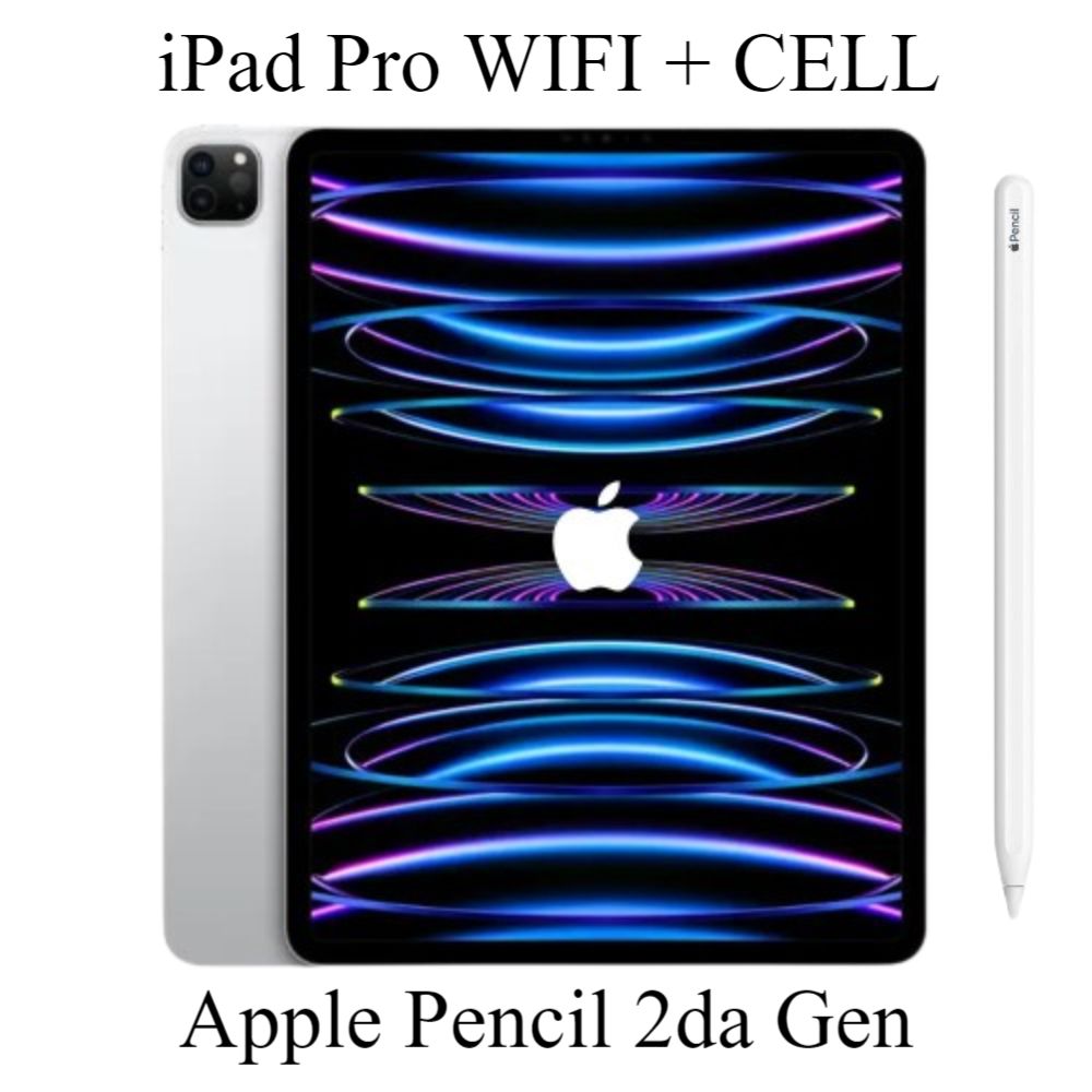 iPad Pro 12.9" 6ta Gen 256GB WIFI/CELL - Silver + Apple Pencil 2da Gen