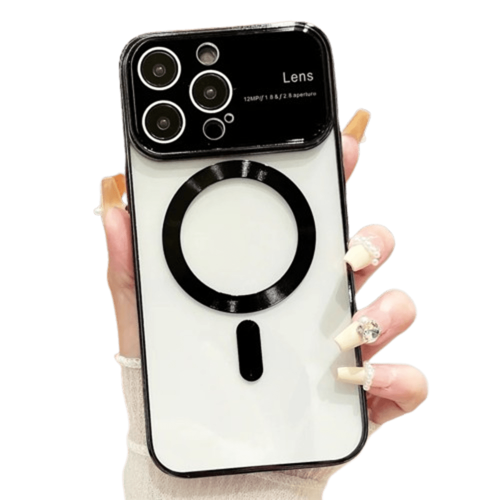Funda para iPhone 13 Pro MagSafe Metalizado Negro Lens Protector Resistente a Caídas y Golpes