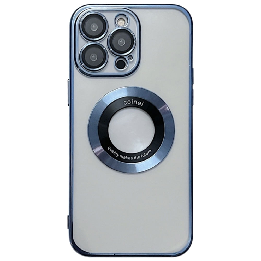 Funda para iPhone 13 Pro Max Magsafe Metalizado Azul Antishock Resistente a Caídas y Golpes