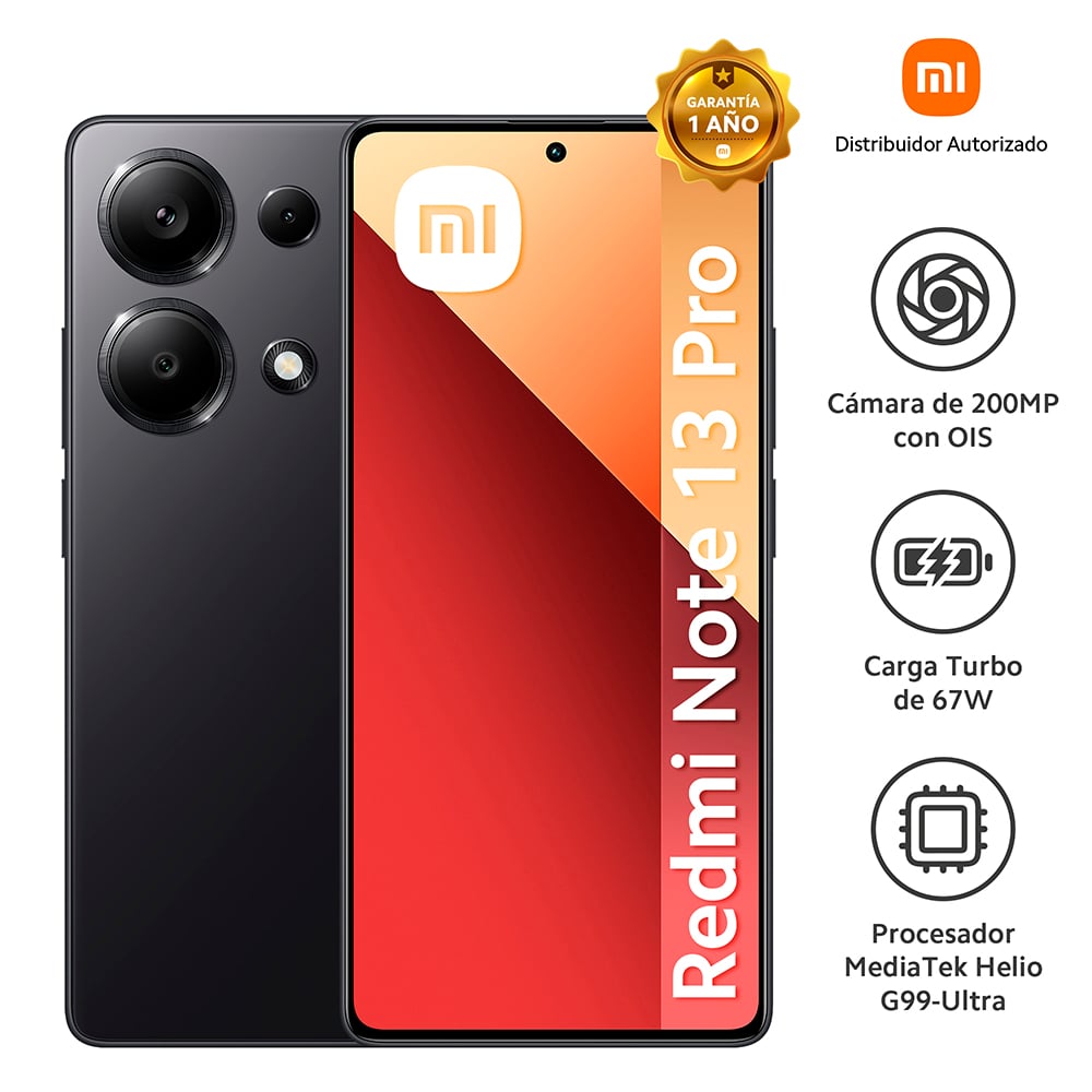 Smartphone Xiaomi Redmi Note 13 Pro 256Gb 8Gb Ram - Midnight Black