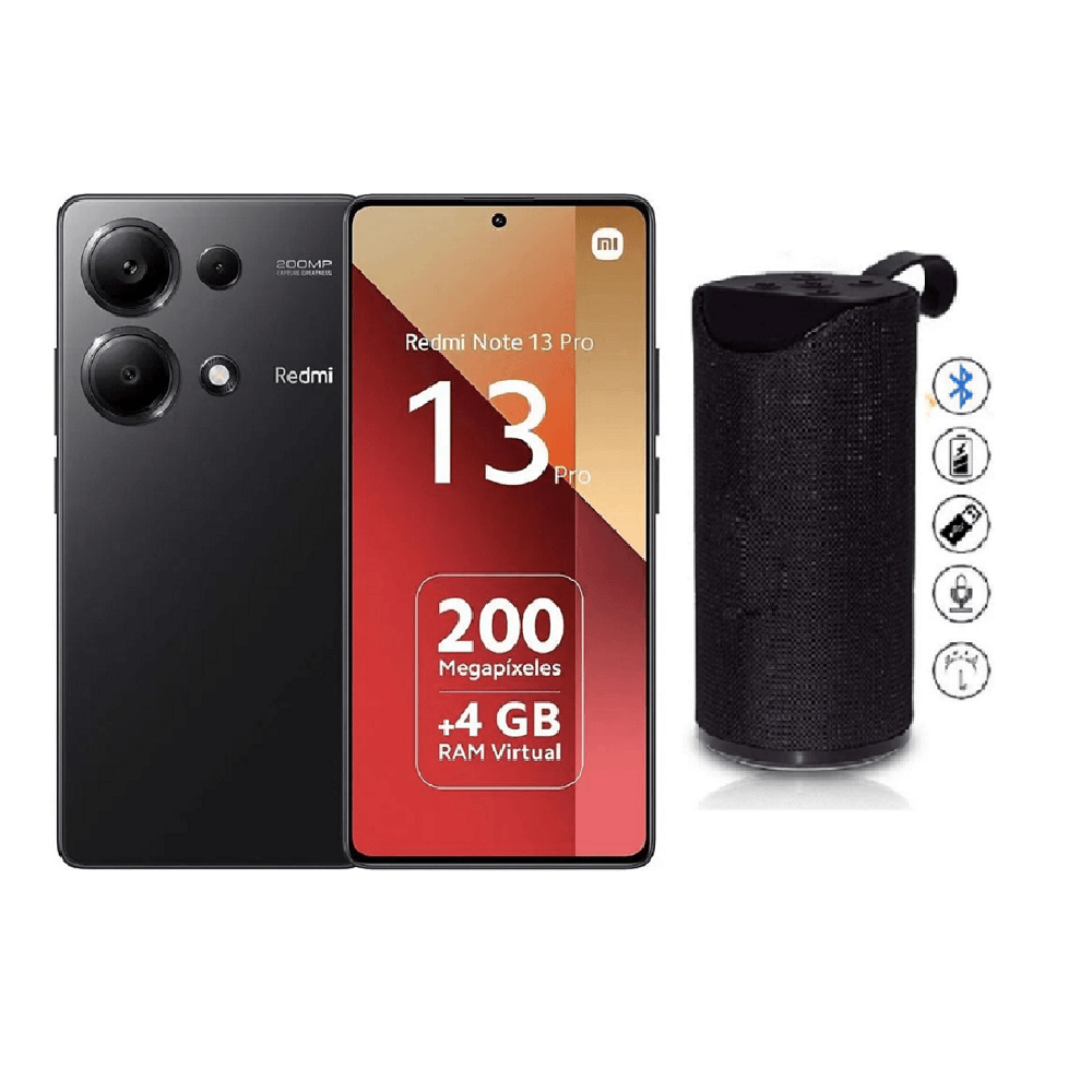 Xiaomi Redmi Note 13 Pro 4G 256GB Negro + Parlante Bluetooth