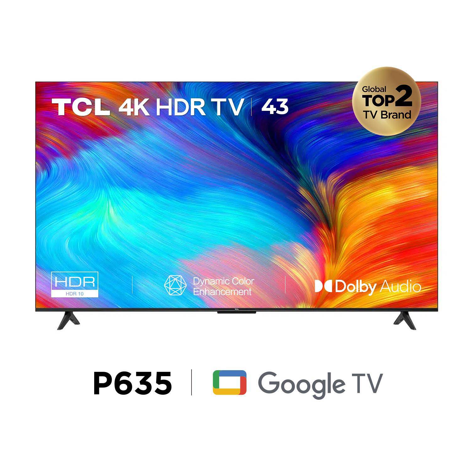 Televisor TCL 43" Smart UHD 4K Google Tv 43P635