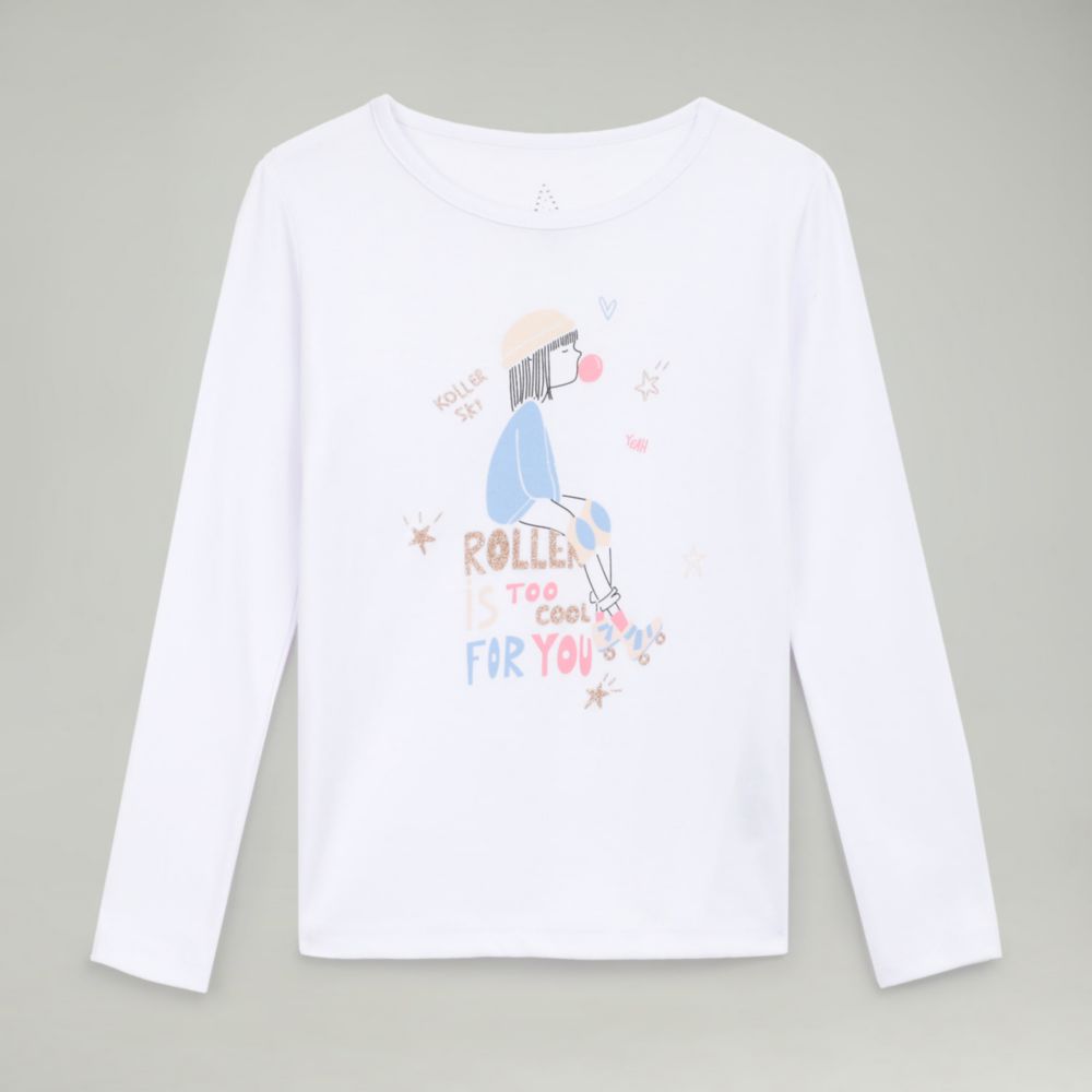 Polo Para Niña Circus Manga Larga Gamuza