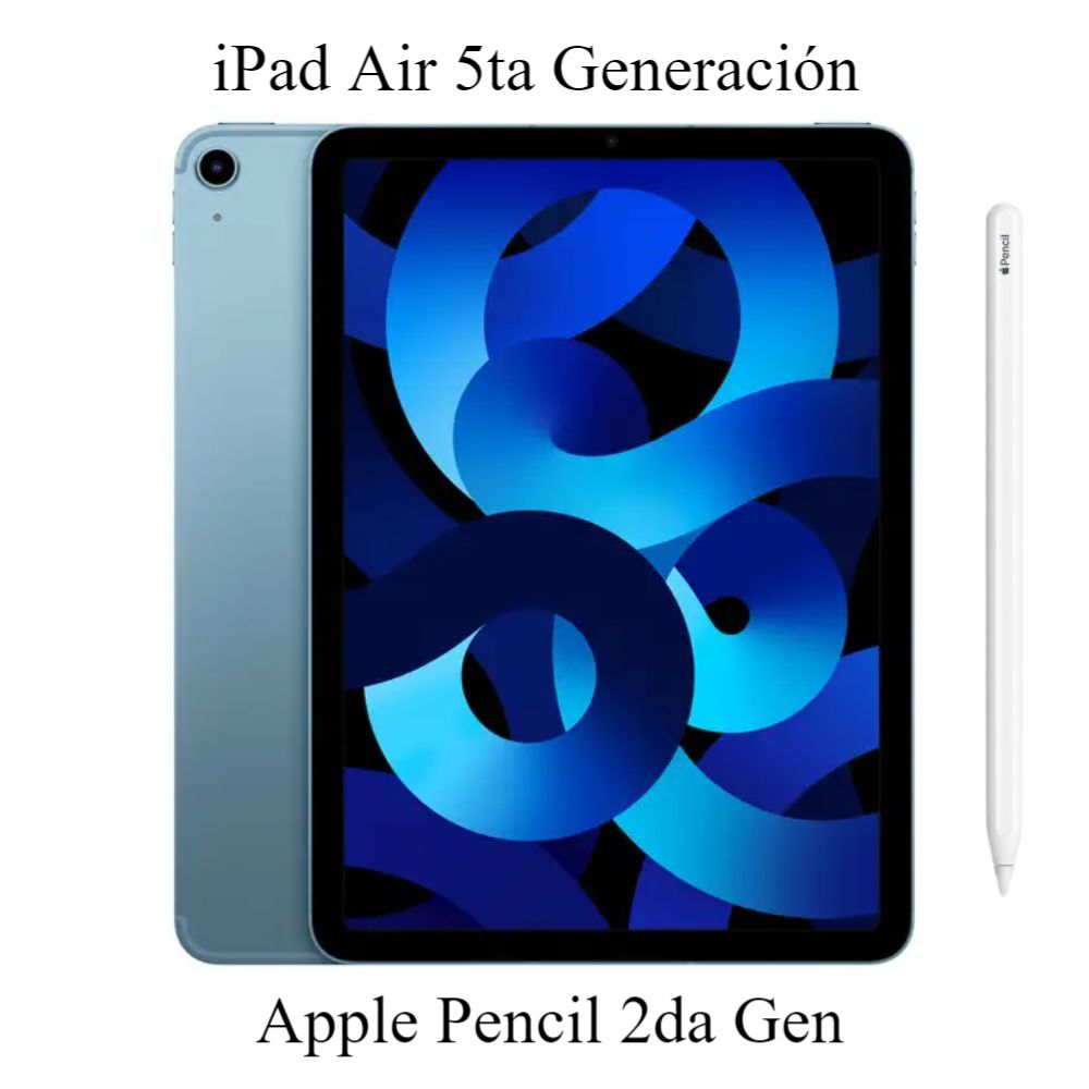 iPad Air 5ta Gen 64GB - Blue + Apple Pencil 2da Gen