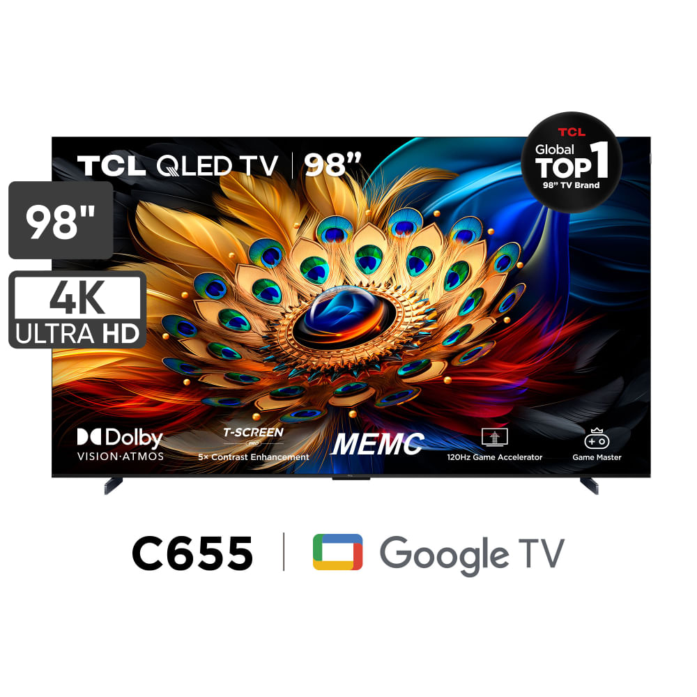 Televisor TCL QLED 98" UHD 4K Smart TV 98C655