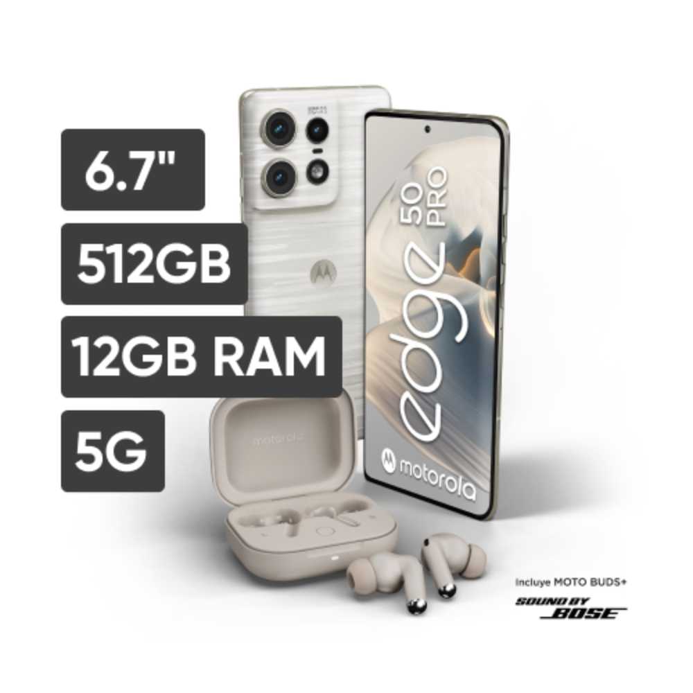Smartphone MOTOROLA Edge 50 Pro 6.7" 12GB 512GB 50MP+13MP+10MP Italian Marble + Buds