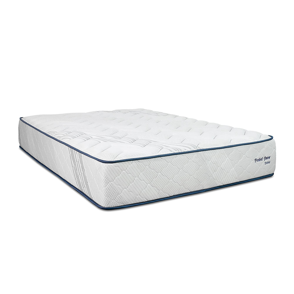 Colchón DRIMER Pocket Snow 2 Plazas  + 2 Almohadas