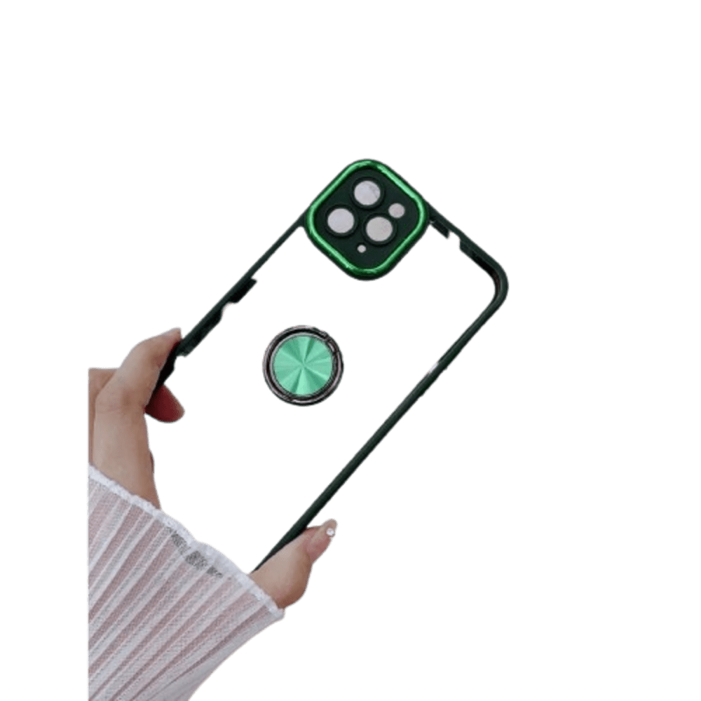 Funda Case para Xiaomi Redmi A1 Transparente Cromado Verde Antishock Resistente a Caídas y Golpes