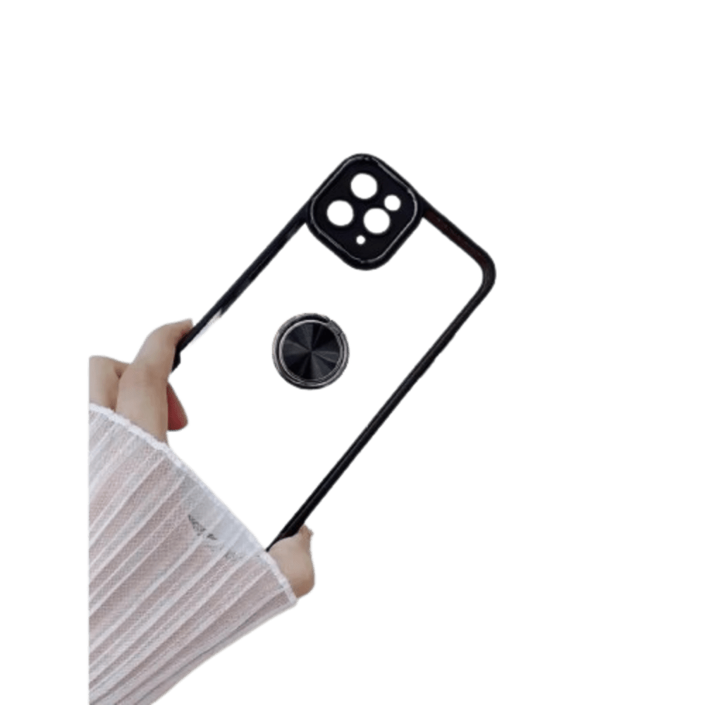 Funda Case para Xiaomi Redmi A1 Transparente Cromado Negro Antishock Resistente a Caídas y Golpes
