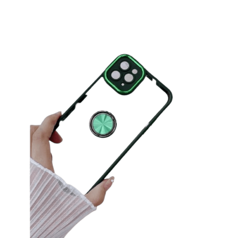 Funda Case para Xiaomi Note 12S Transparente Cromado Verde Antishock Resistente a Caídas y Golpes