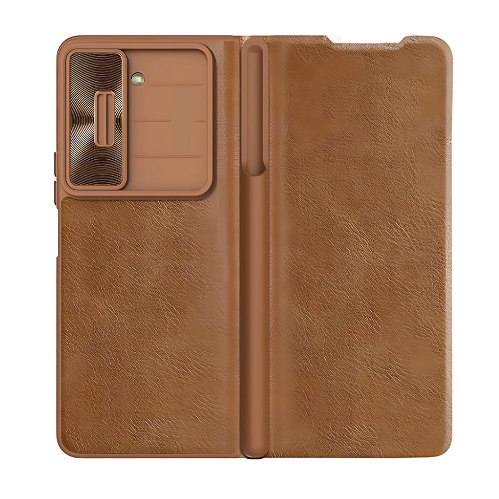 Case Nillkin Qin Pro Para Samsung Z FOLD 4 Camel