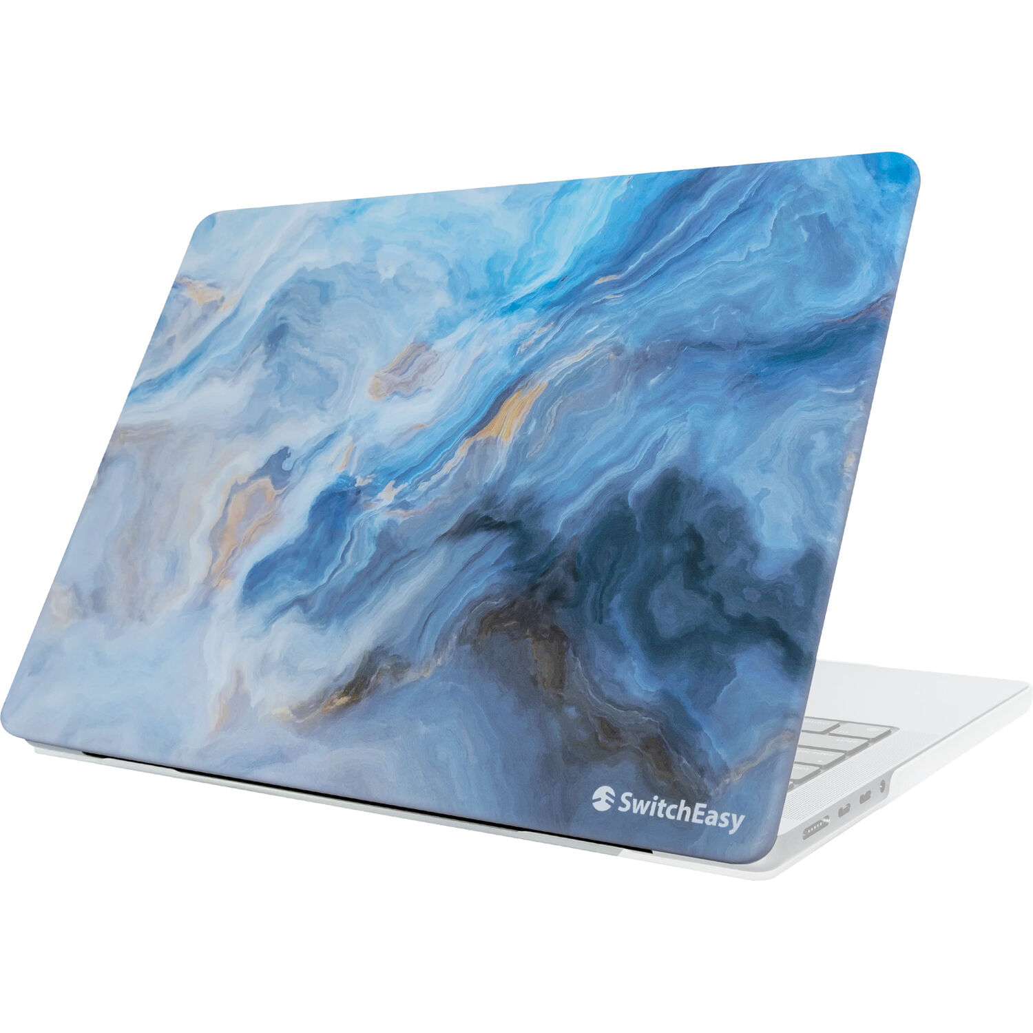 Funda Protectora Switcheasy para Macbook Air M2 2022 Y M3 2024 de 13.6 Mármol Azul Marino