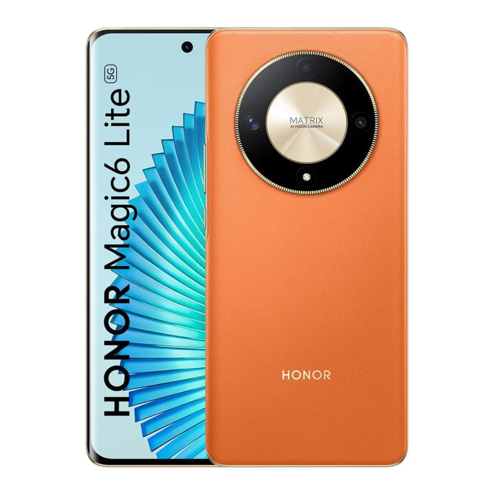 Celular HONOR Magic 6 Lite 8GB RAM 256GB ROM Sunrise Orange