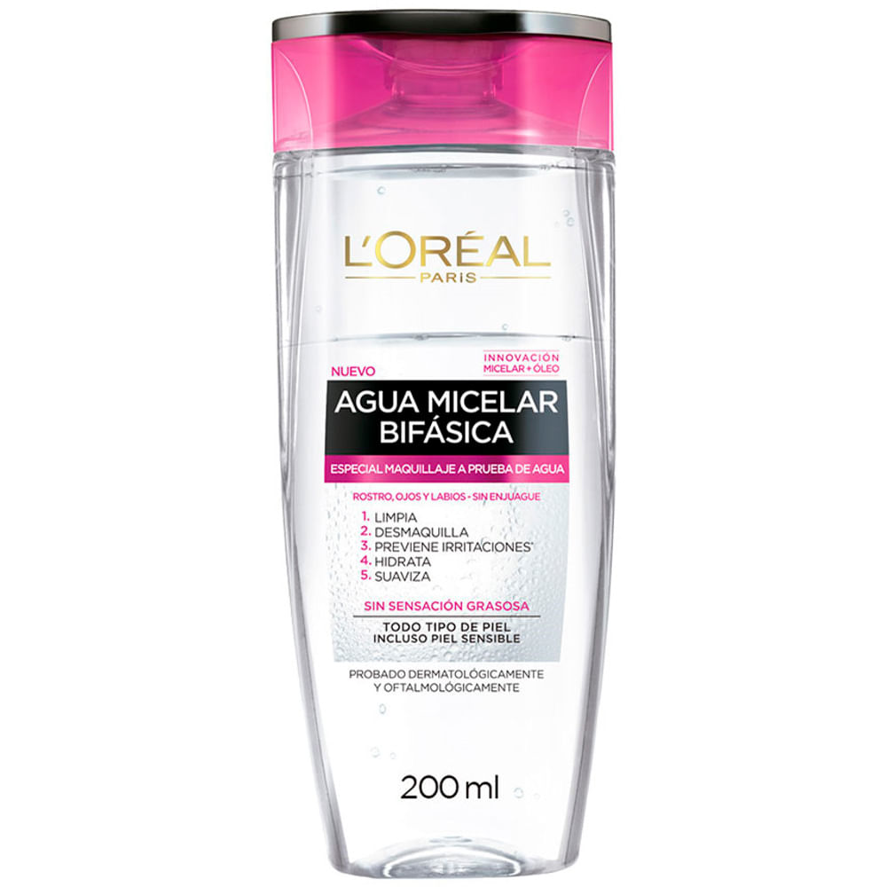 Agua Micelar L'ORÉAL Desmaquillante Bifásica Frasco 200ml