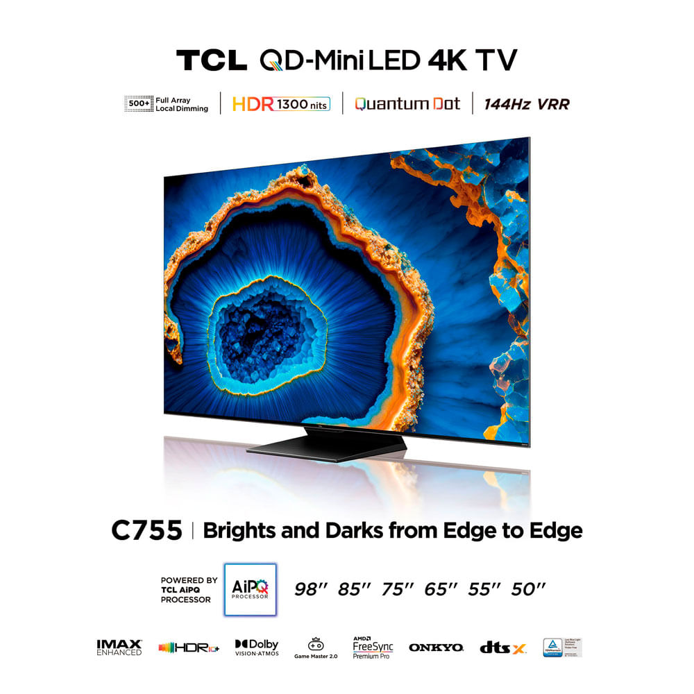 Televisor TCL 55" 55C755 QD-MiniLED Google Tv 4K Ultra HD