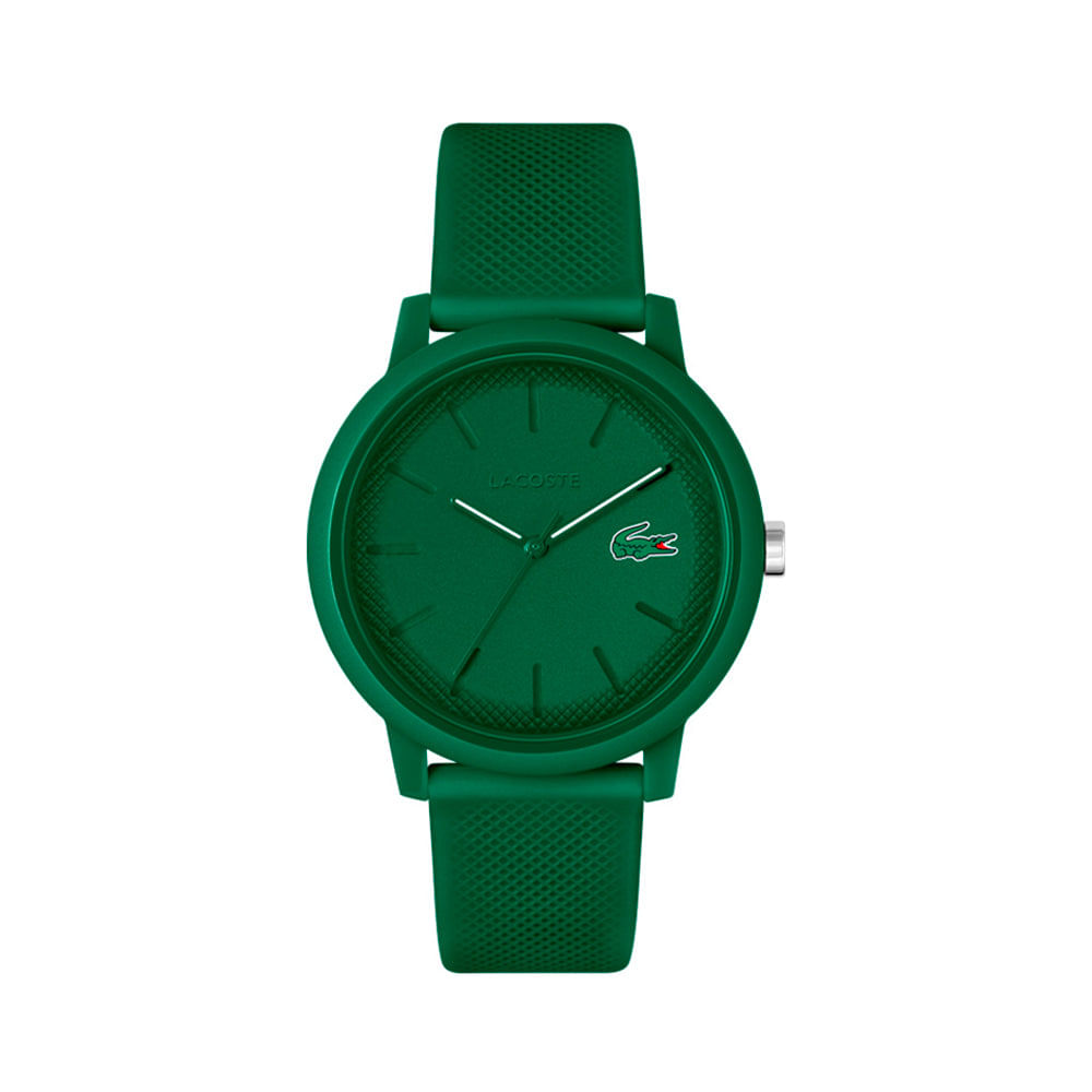 Reloj Analogo Lacoste Original 2011170 Hombre Color Verde con Correa de Silicona