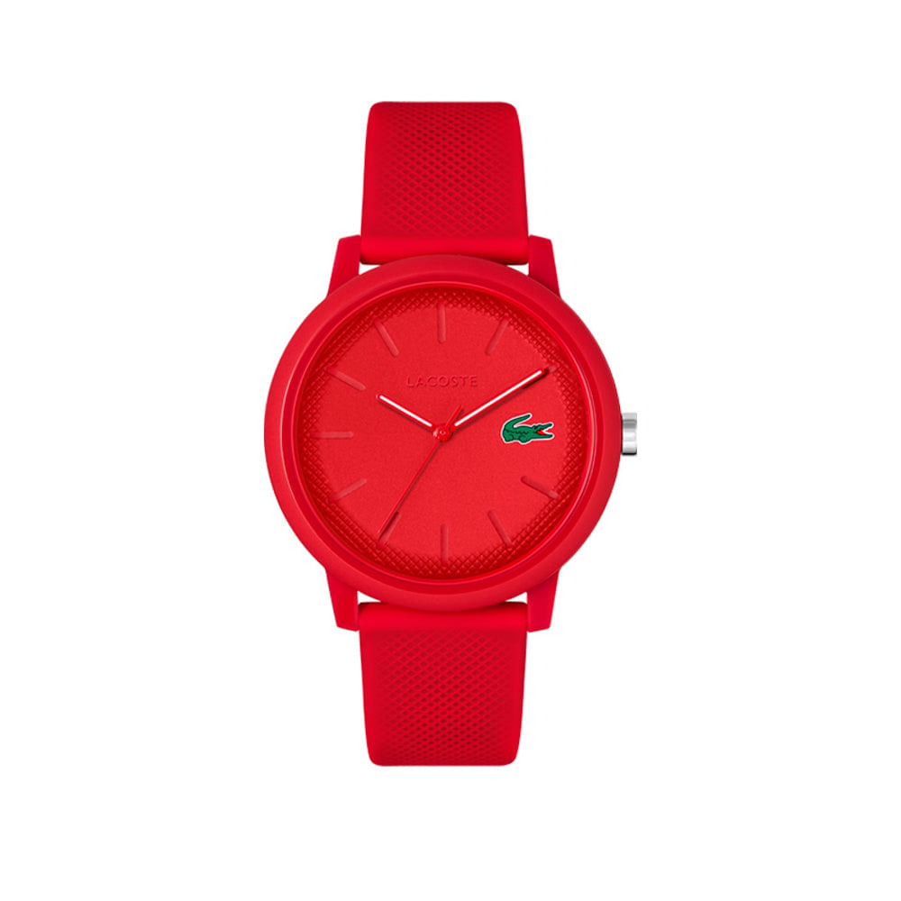 Reloj Analogo Lacoste Original 2011173 Hombre Color Rojo con Correa de Silicona