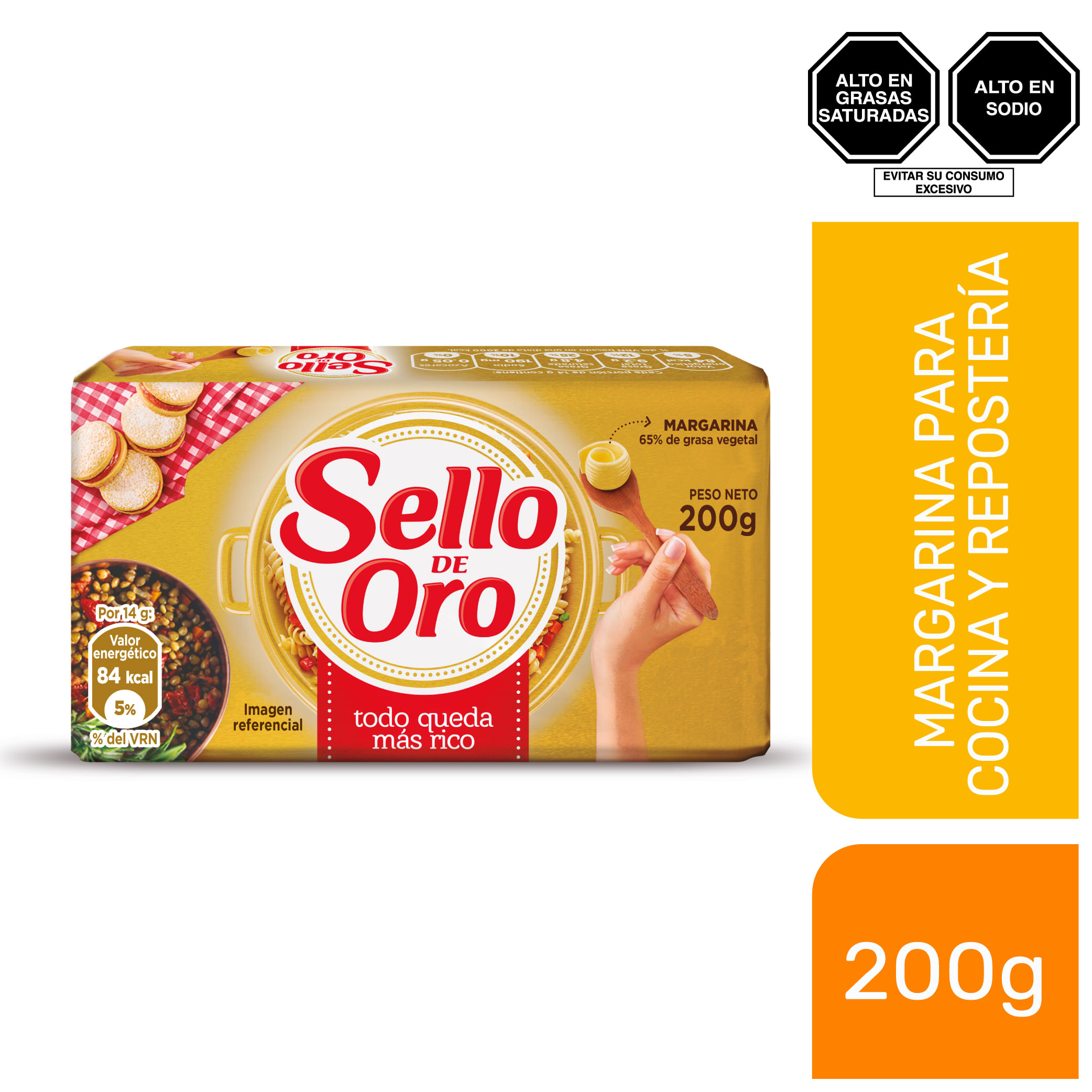 Margarina SELLO DE ORO Barra 200g