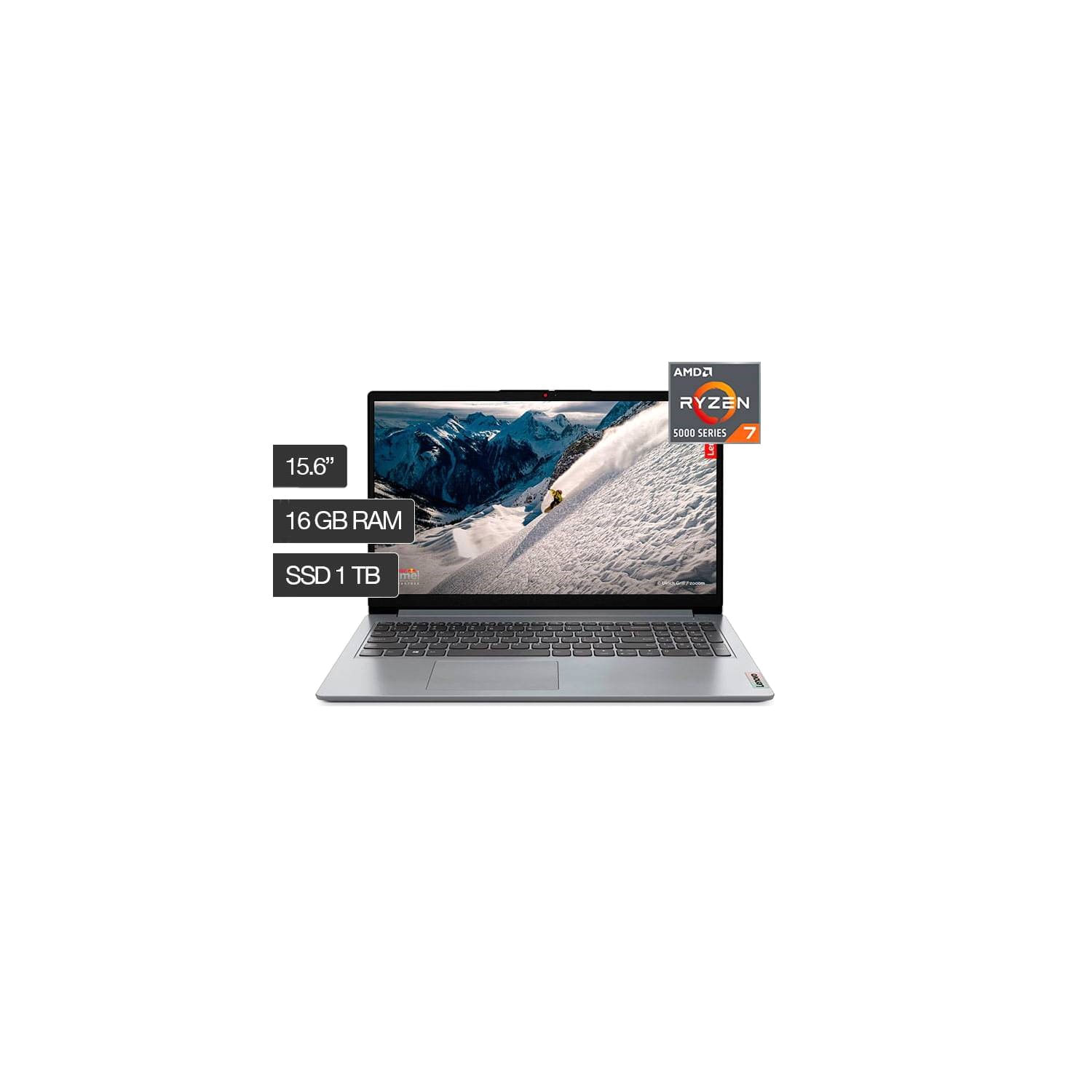 Laptop Lenovo Ideapad 3 R7 5700U 16gb DDR4 1TB ssd 15.6 Fhd window 11 grey