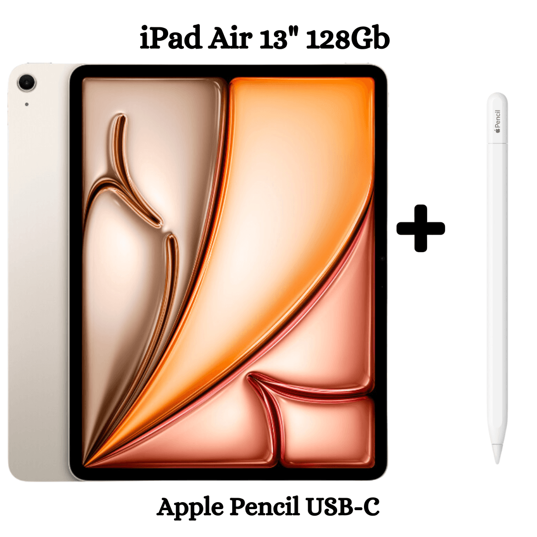 Apple iPad Air 13" Chip M2 Wifi 2024 128GB - Starlight + Apple Pencil USB-C