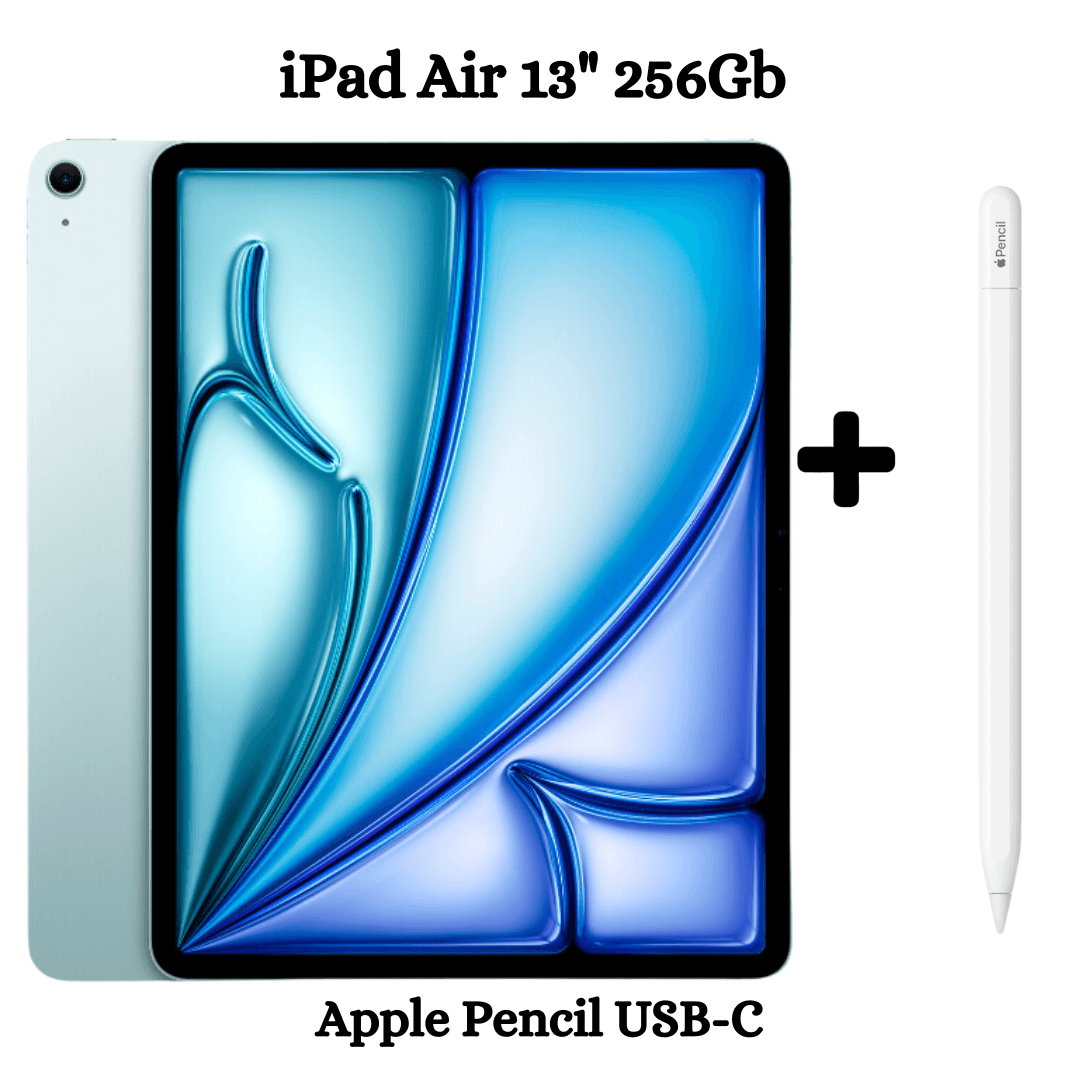 Apple iPad Air 13" Chip M2 Wifi 2024 256GB - Blue + Apple Pencil USB-C