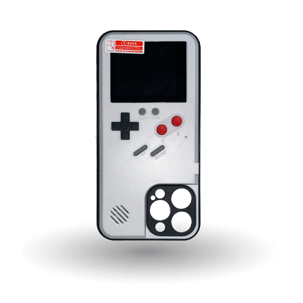 Case Gamer para iPhone 15 Pro MAX, diseño Nintendo, Blanco