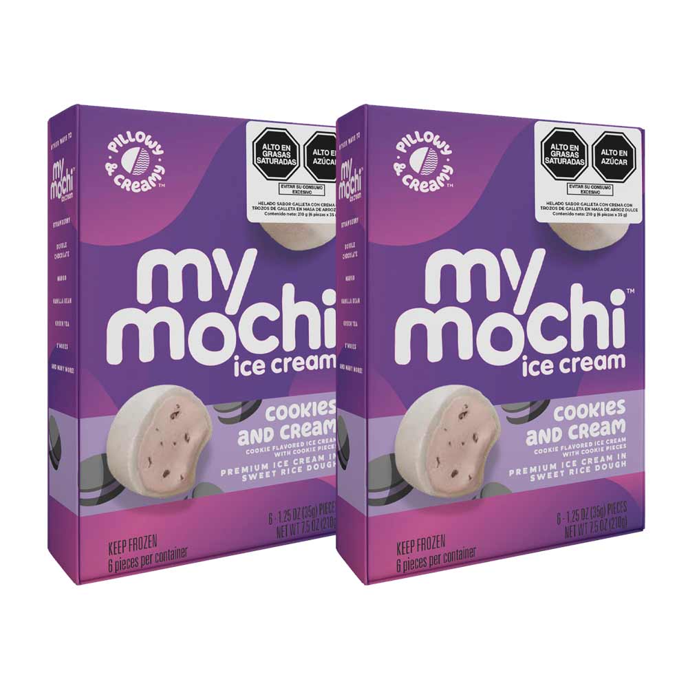 Pack Helado MY MOCHI Cookies & Cream Caja 280g x 2un