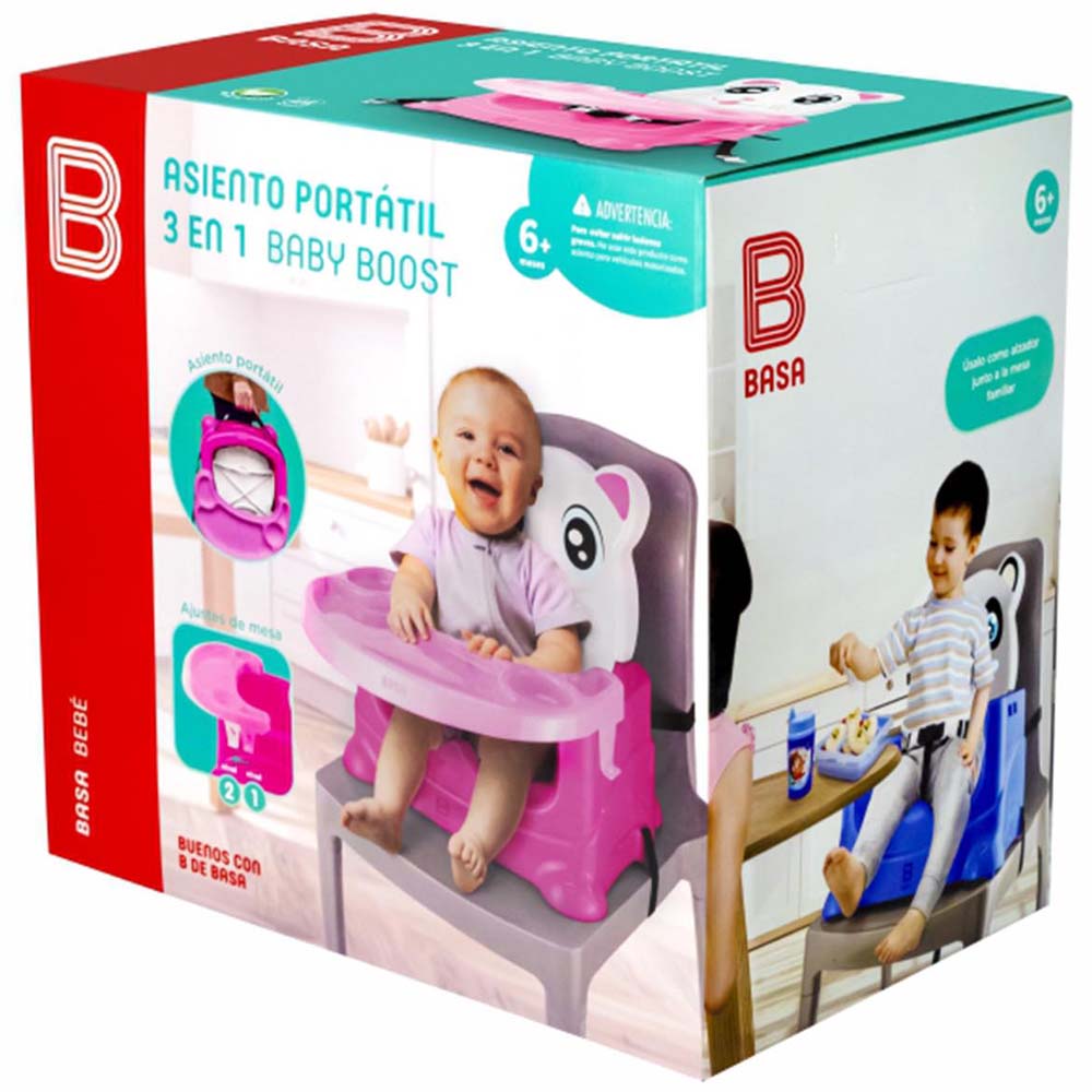 Asiento Portátil 3en1 Baby Boost BASA Color Rosado